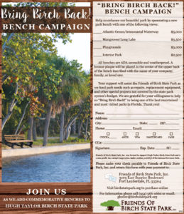 Bench Campaign at Hugh Taylor Birch State Park