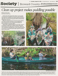 Sun Sentinel August 2018 Society Clean Up Project Makes Paddling Possible
