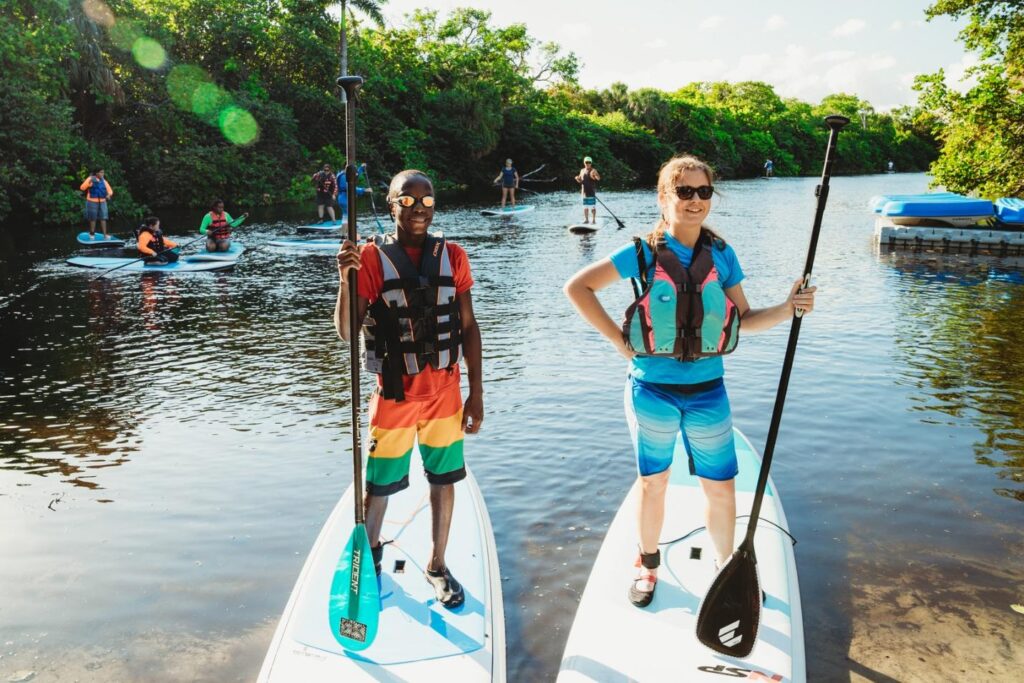 Picture of people on paddleboards